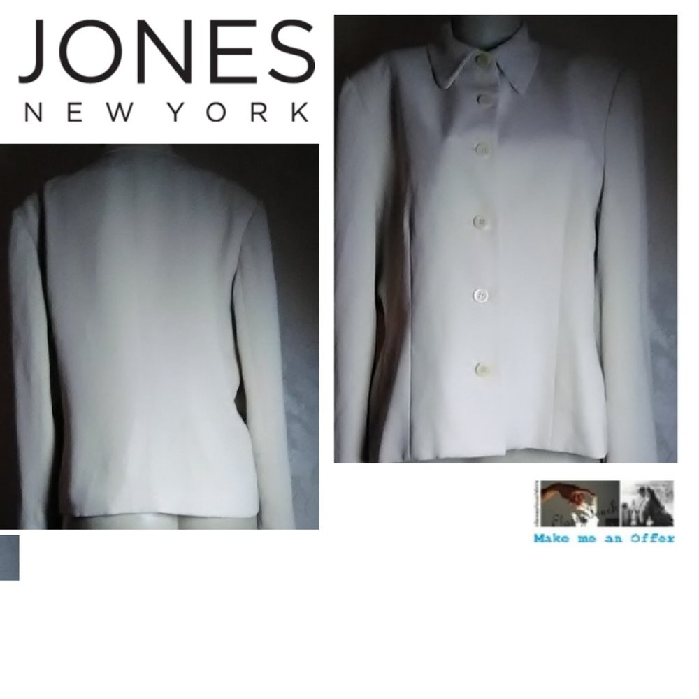 Jones New York Beige  Blazer Size 14